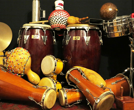 Percussions afro-caribéennes et de l'île la Réunion